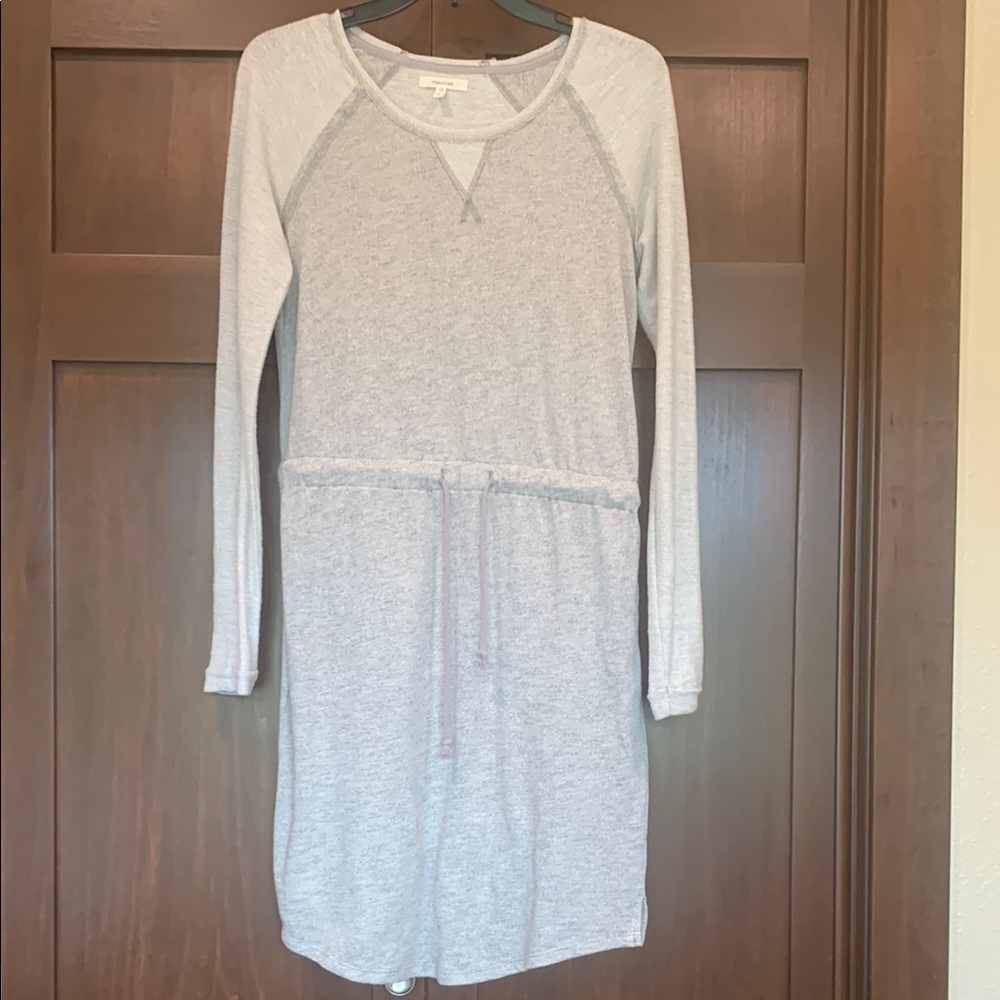 Maurices Gray Raglan Long Sleeve Dress